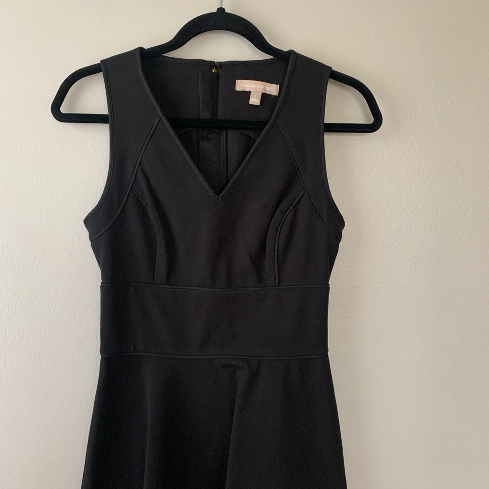 Banana Republic Black Fit and Flare Dress - Picture 3 of 7